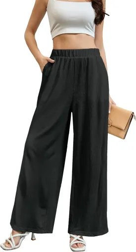 2025 Women Pants Summer Casual Loose Wide Leg Palazzo Pants