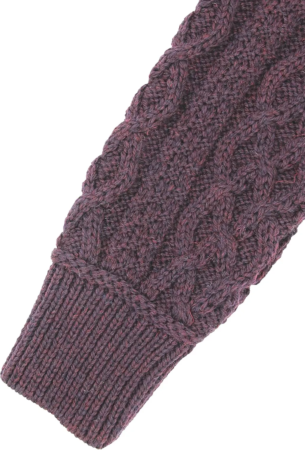 Aran Crafts Men's Soft Irish Cable Knit Shawl Collar Sweater (100% Merino Wool)
