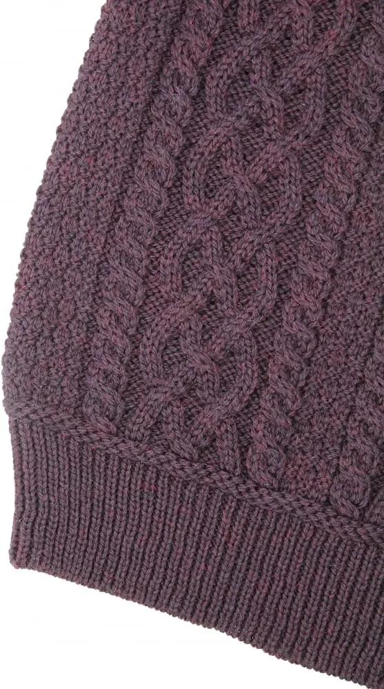 Aran Crafts Men's Soft Irish Cable Knit Shawl Collar Sweater (100% Merino Wool)
