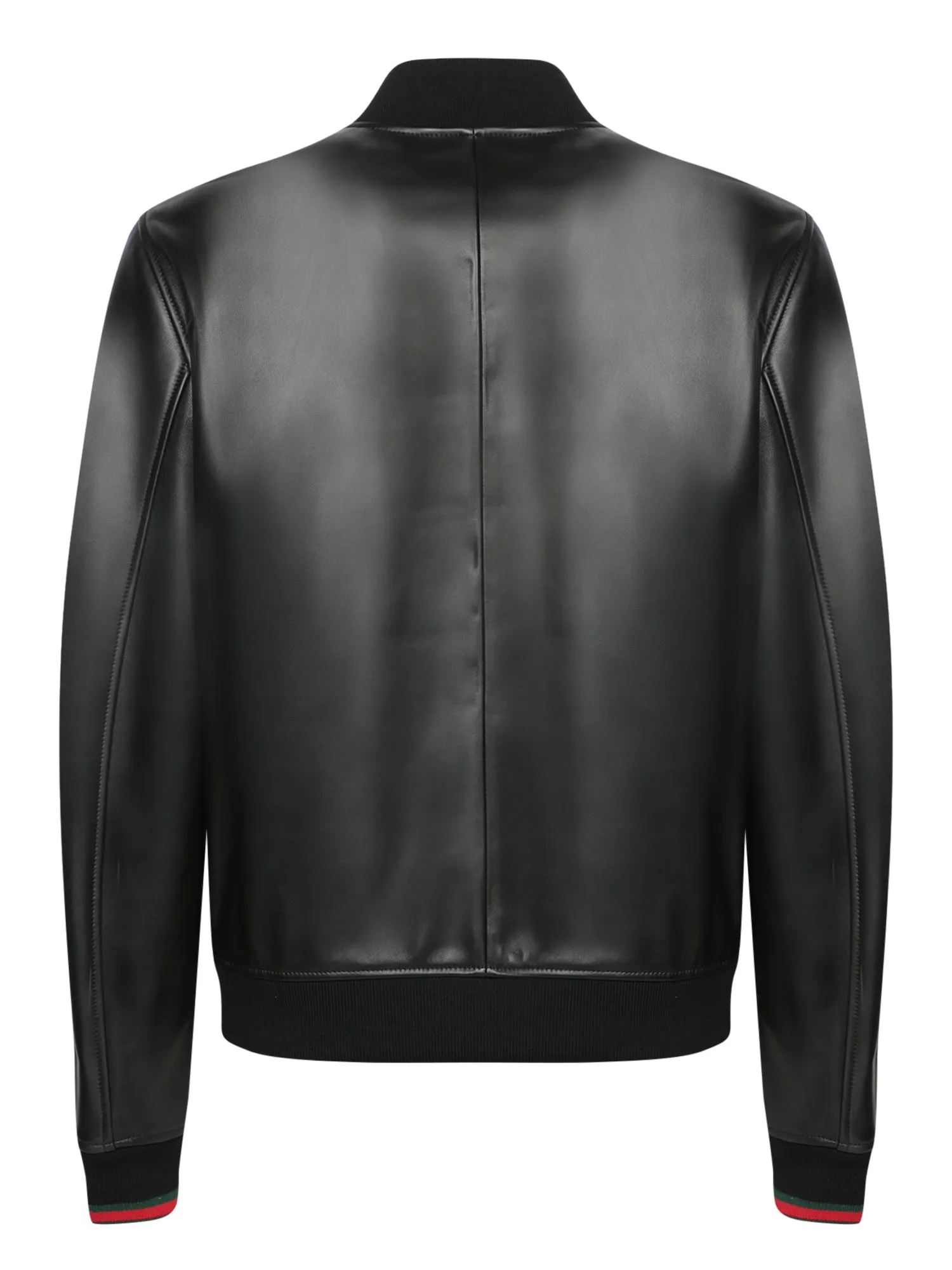 Black Leather Bomber Jacket