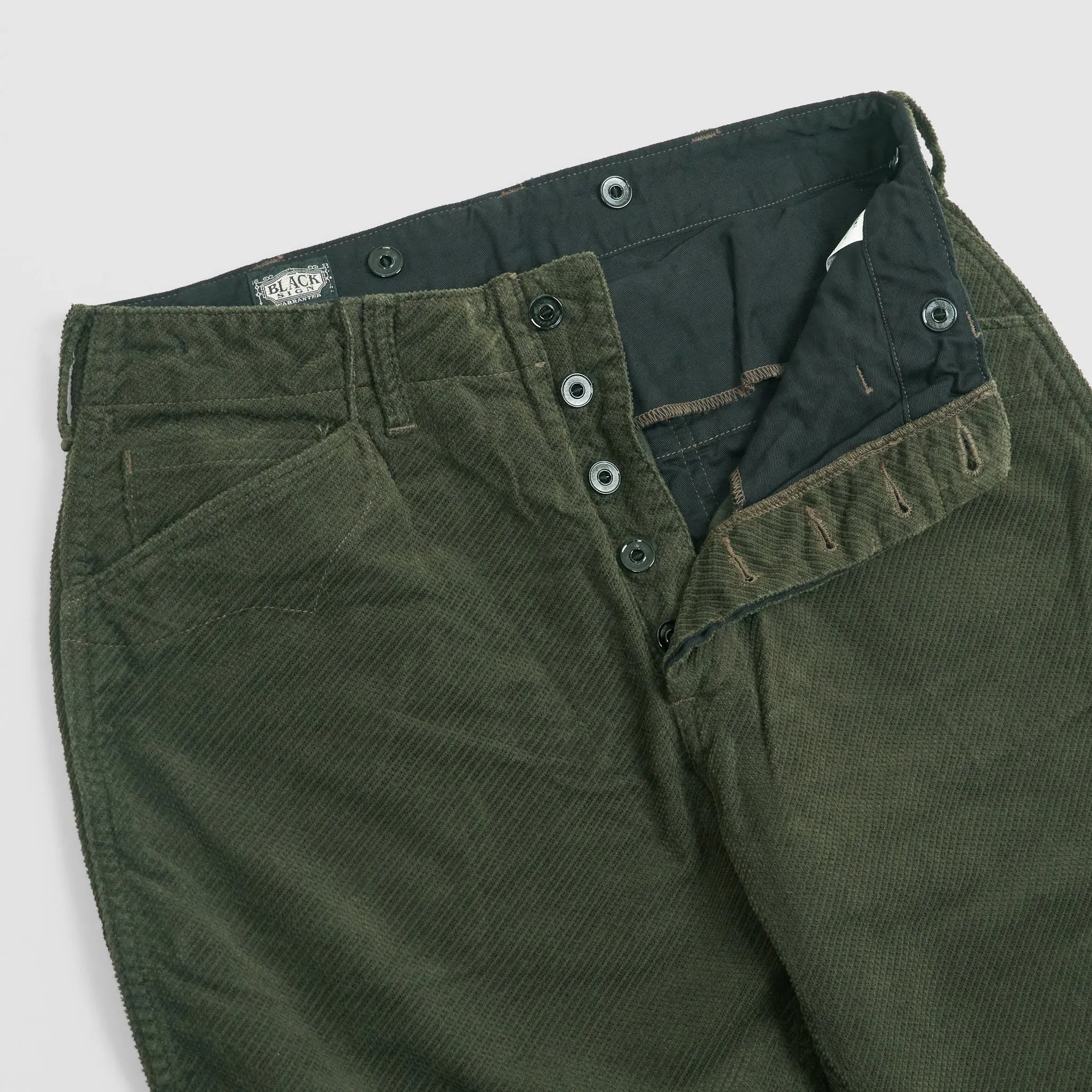 Black Sign Rasp Cord Miner Chino