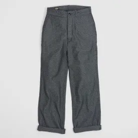 Black Sign Wide Sashiko Chino Trousers