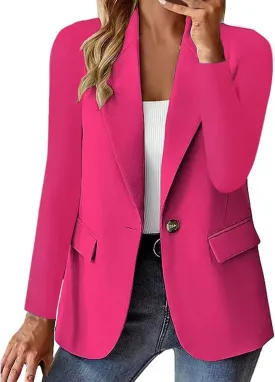 Blazers for Women 2025 Summer Lightweight Business Casual Open Front Long Sleeve Suit Jackets Slim Fit Jackets