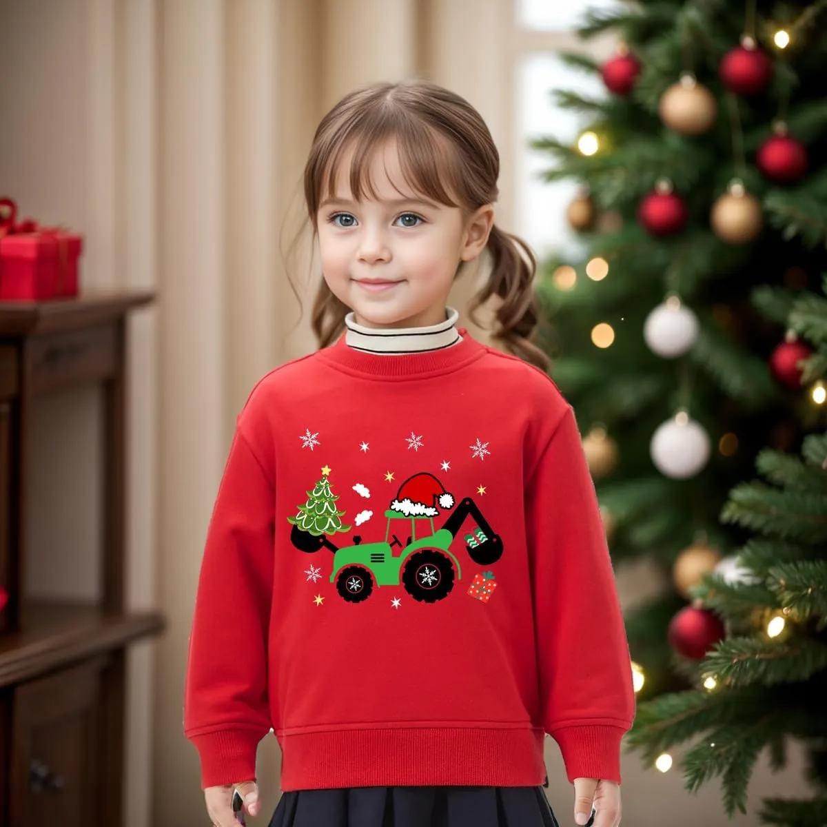 Boys Girls Christmas Sweatshirt Toddler Kids Ugly Xmas Sweater Style Santa Shirt Tops Clothes 1-7 Years