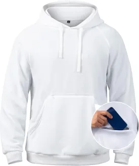 CARWORNIC Men's Hoodies Pullover Soft Hooded Sweatshirts Long Sleeve Casual Hoodies with Zipper Pocket