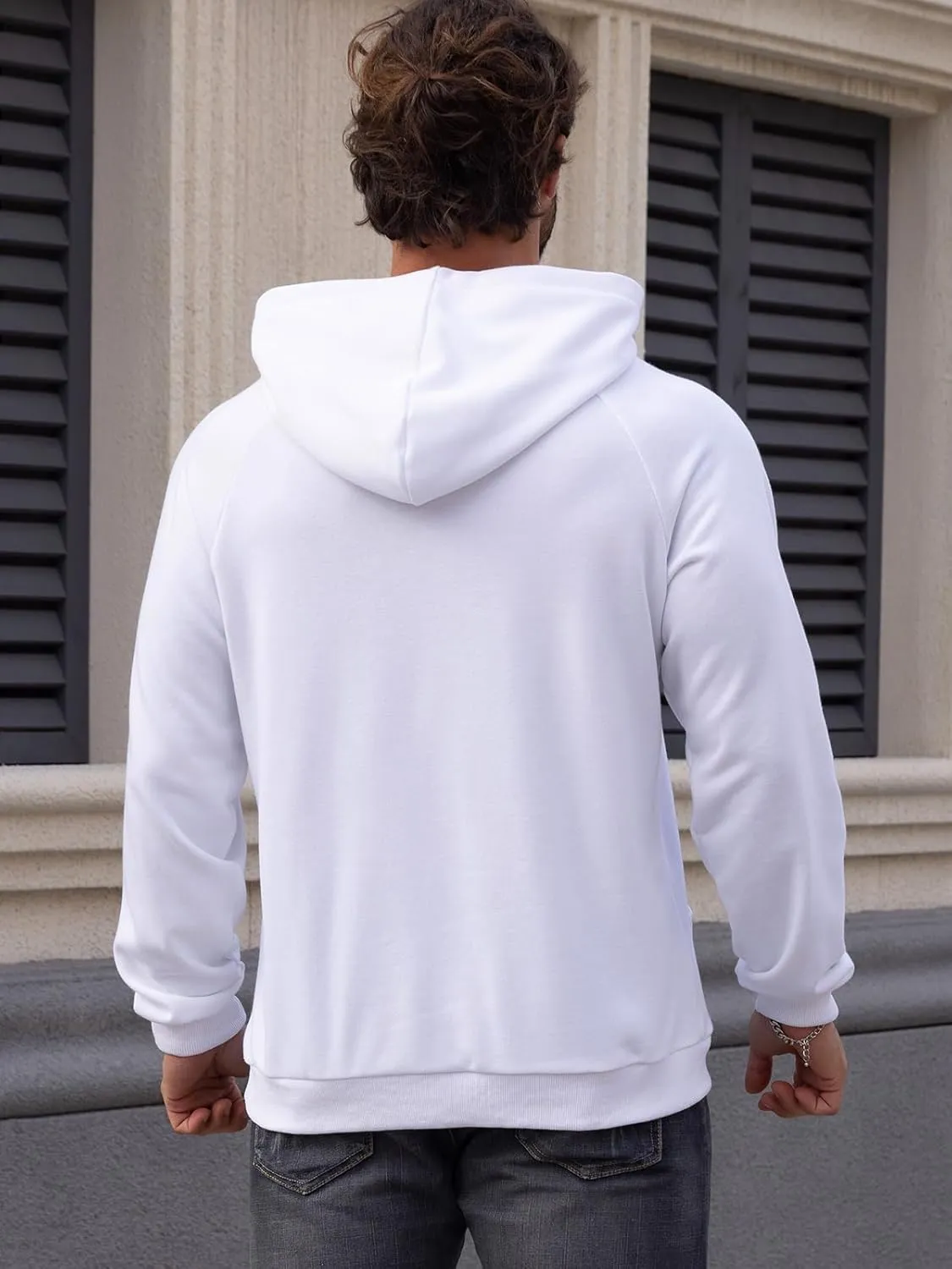 CARWORNIC Men's Hoodies Pullover Soft Hooded Sweatshirts Long Sleeve Casual Hoodies with Zipper Pocket