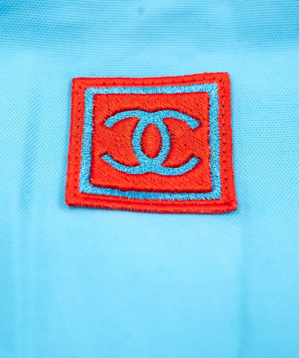Chanel 02S Vest Skirt Set Blue ASL4614