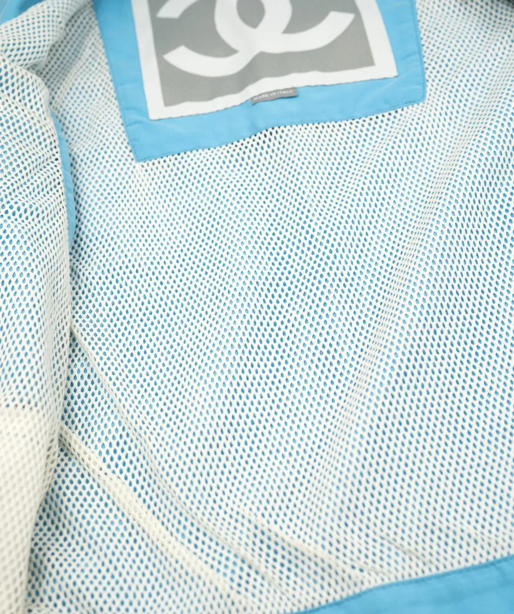 Chanel 02S Vest Skirt Set Blue ASL4614