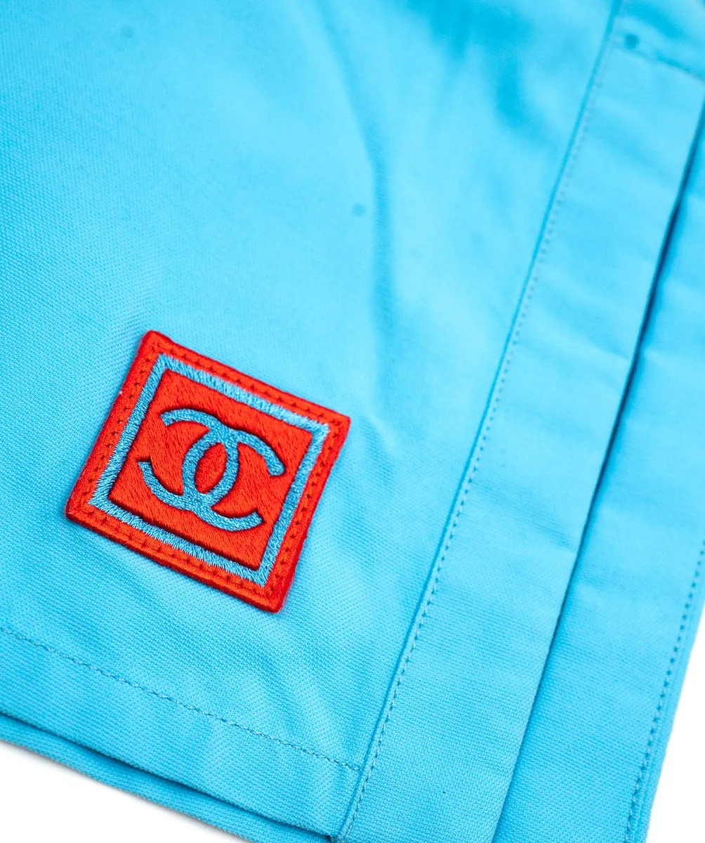 Chanel 02S Vest Skirt Set Blue ASL4614
