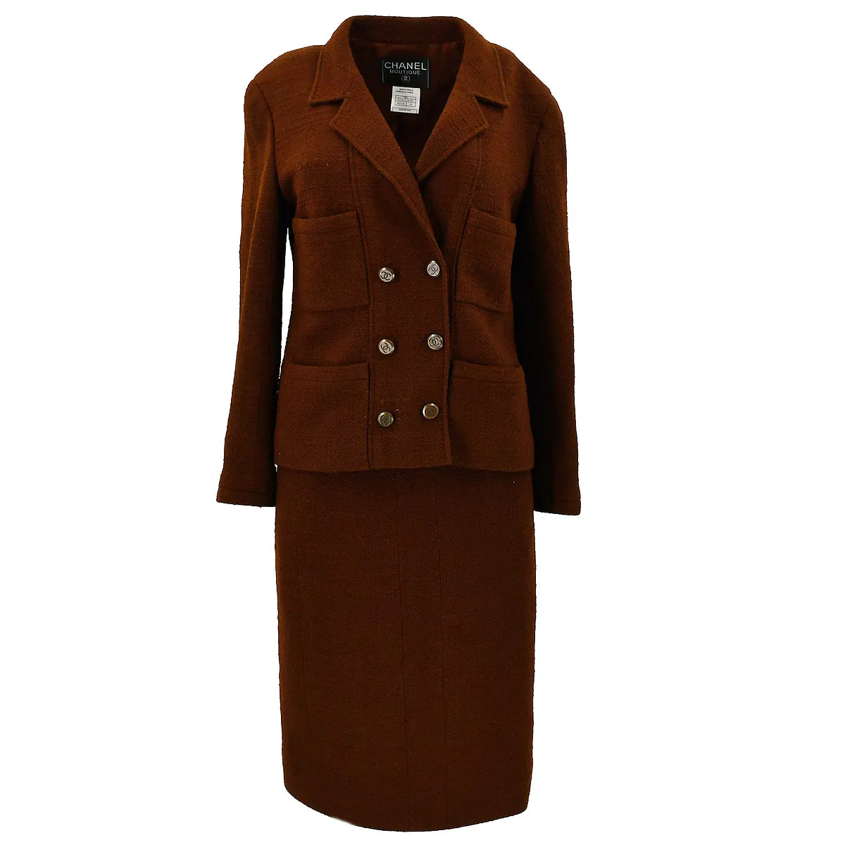 Chanel 1998 fall double-breasted skirt suit #38