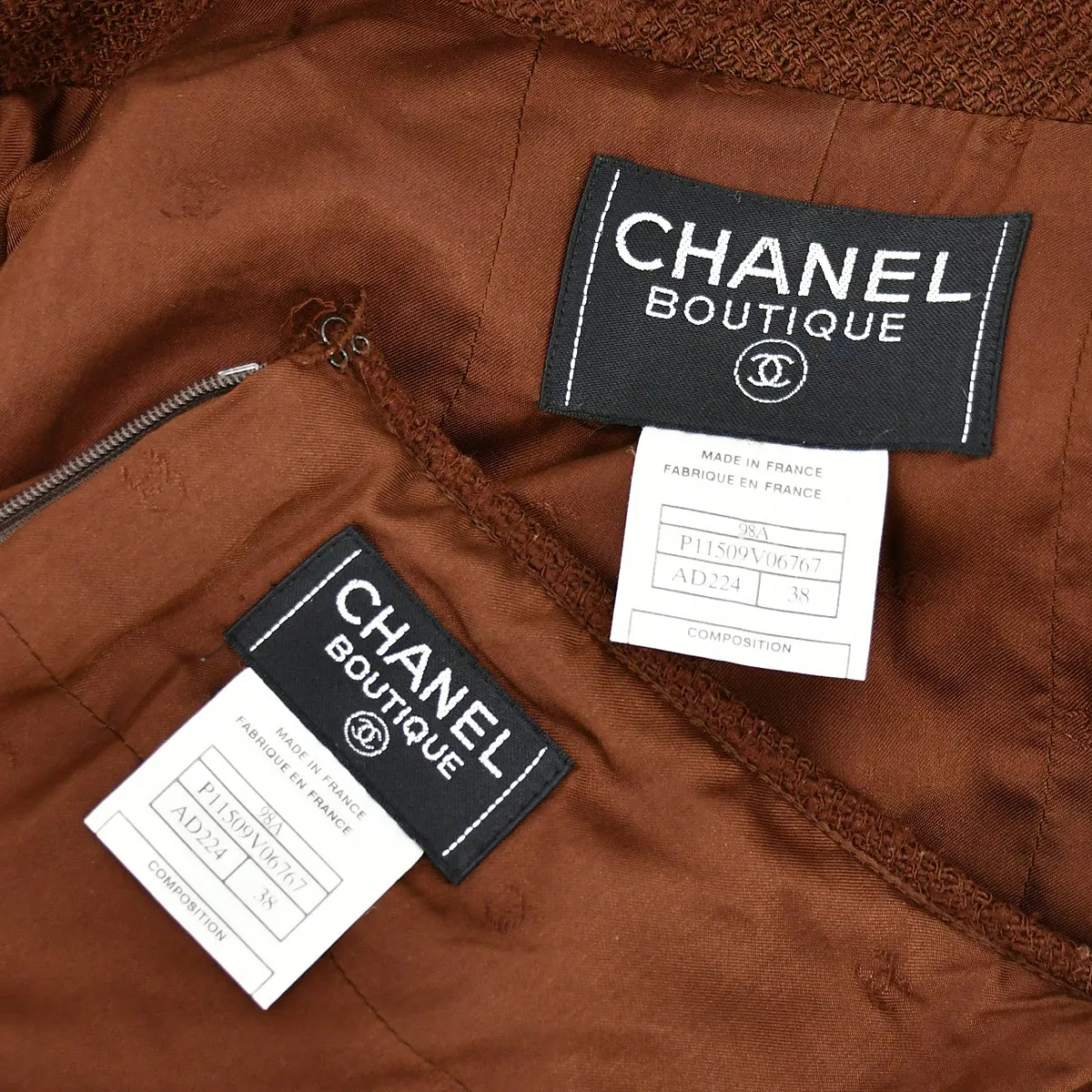 Chanel 1998 fall double-breasted skirt suit #38