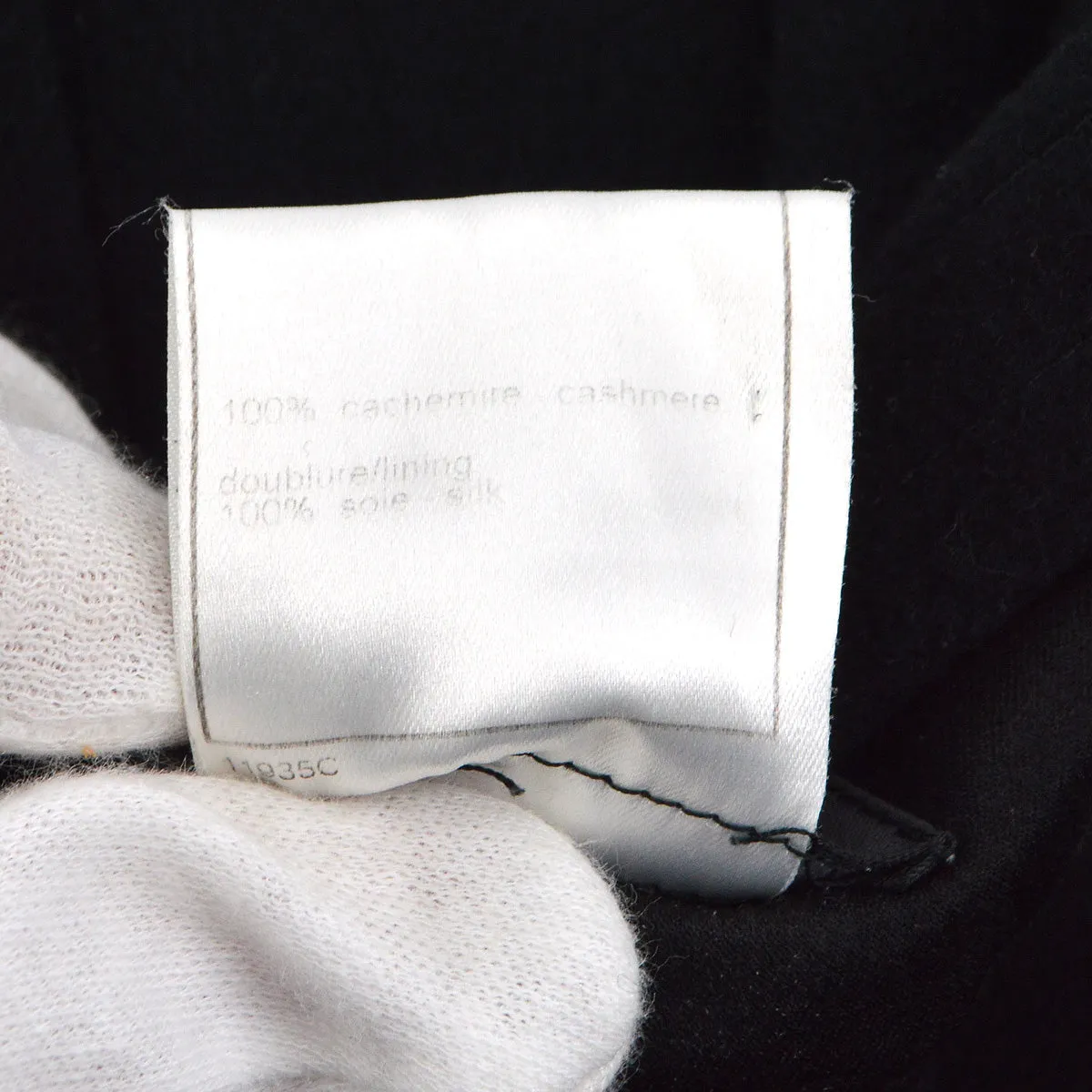 Chanel 2001 Fall buttoned A-line cashmere wrap skirt #34