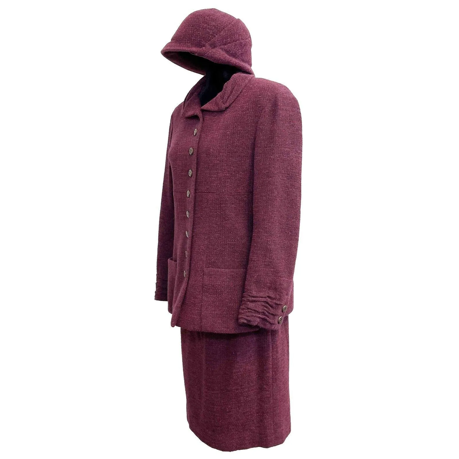 Chanel- 98A 3 Piece Set - Boucle Hat /