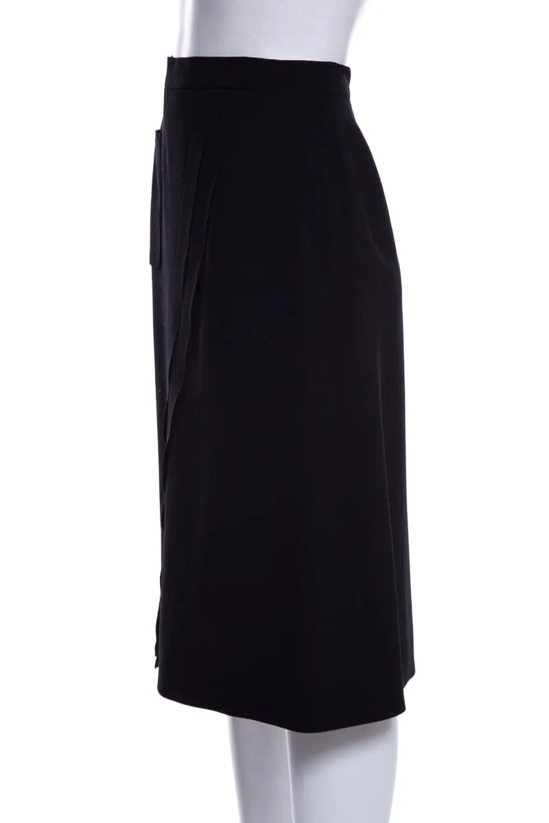 Chanel Black Pencil Skirt SZ 38
