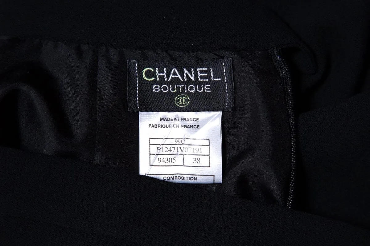 Chanel Black Pencil Skirt SZ 38