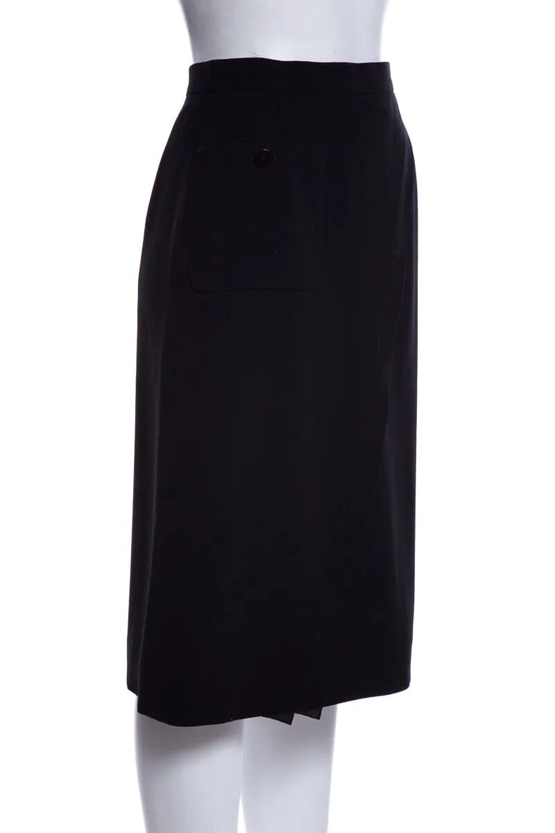 Chanel Black Pencil Skirt SZ 38
