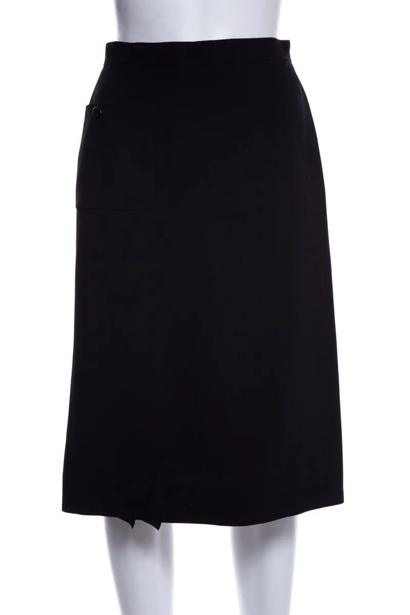 Chanel Black Pencil Skirt SZ 38