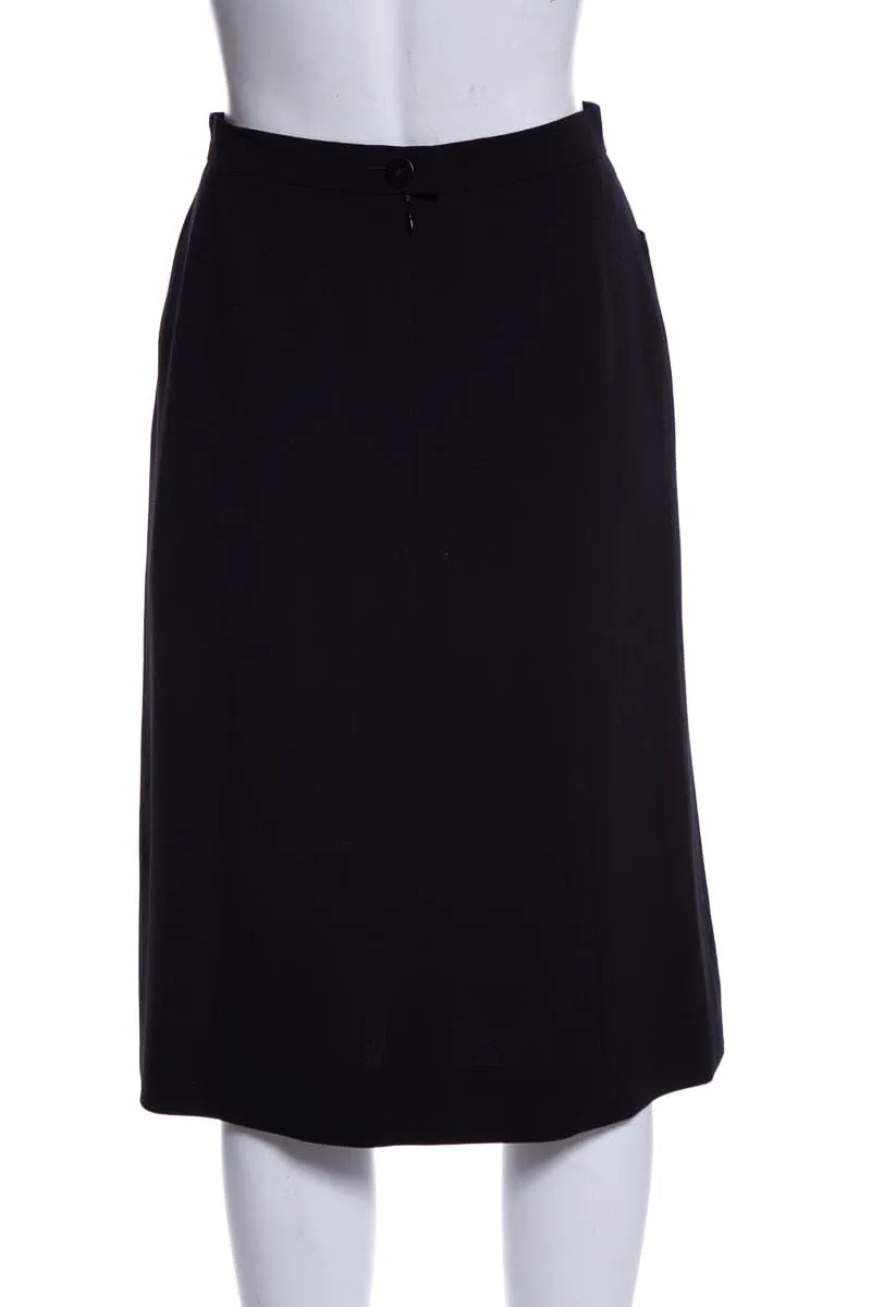 Chanel Black Pencil Skirt SZ 38