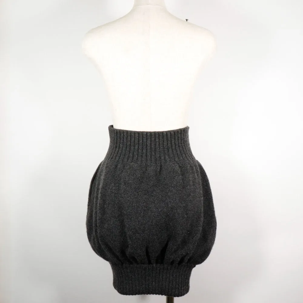 Chanel Cashmere Skirt Gray