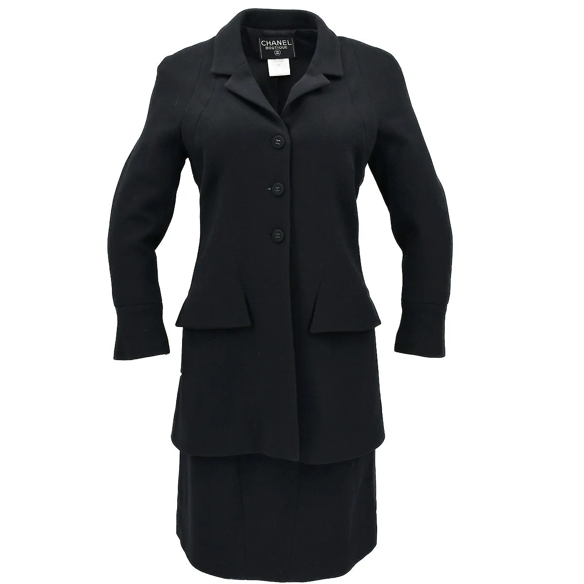 Chanel Fall 1997 single-breasted wool skirt suit  #40