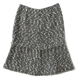 Chanel Tweed Skirt with COCO Mark, Multi, Size 38