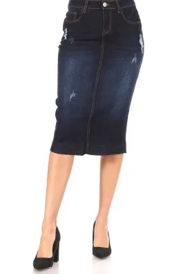 Dark Indigo Wash Skirt