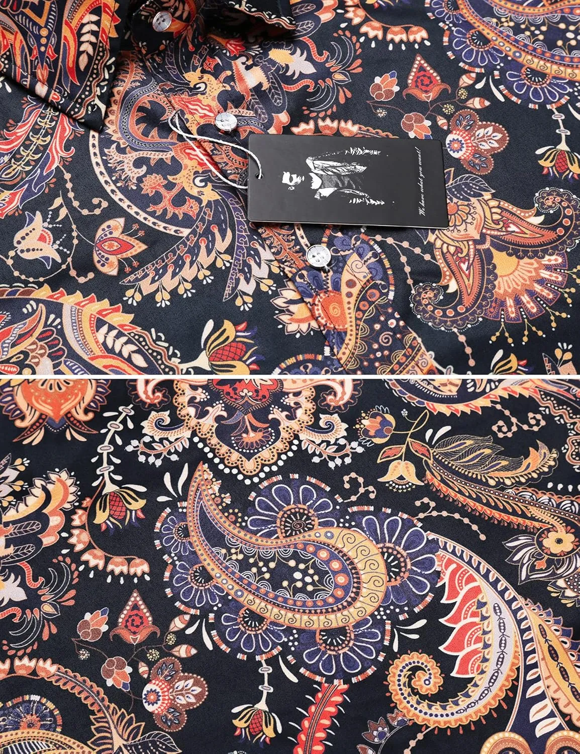 Daupanzees Men's Luxury Casual Button Down Short Sleeve Hawaiian Shirt Suits