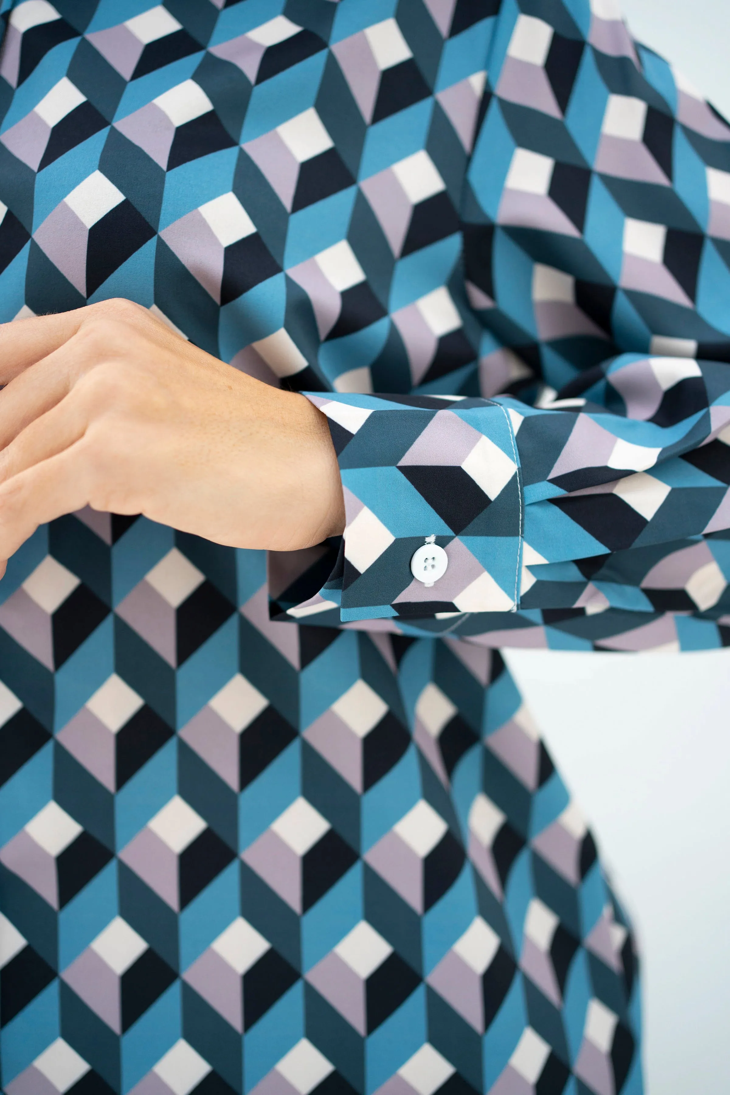 Elaha Geometric Teal Co Ord Set