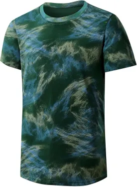 Keasmto Mens T-Shirts Casual Stylish Graphic Short Sleeve Hip Hop T Shirts Cotton Hipster Tees Tops Print Shirt