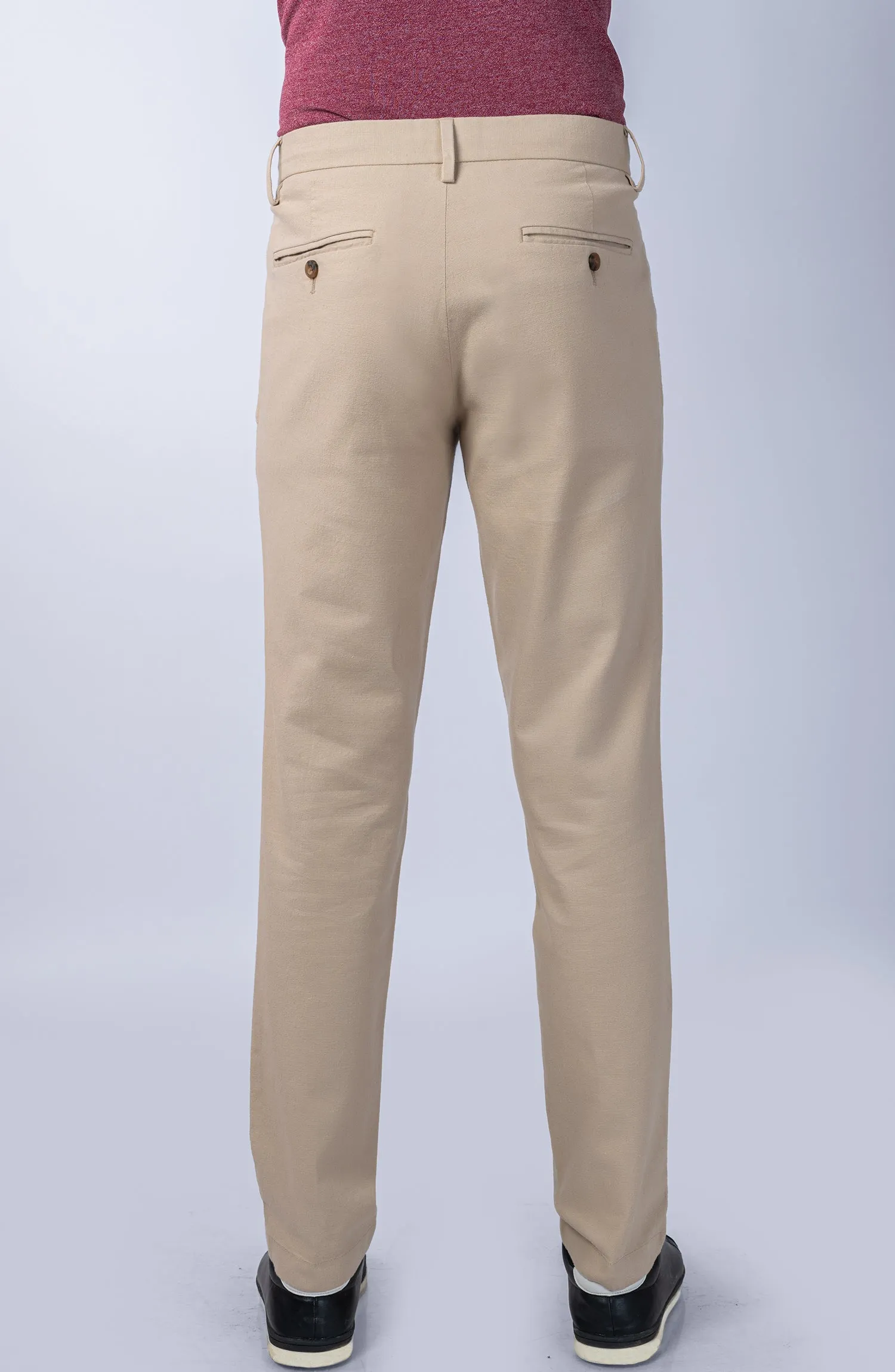 Linen Stretch Chino - Khaki