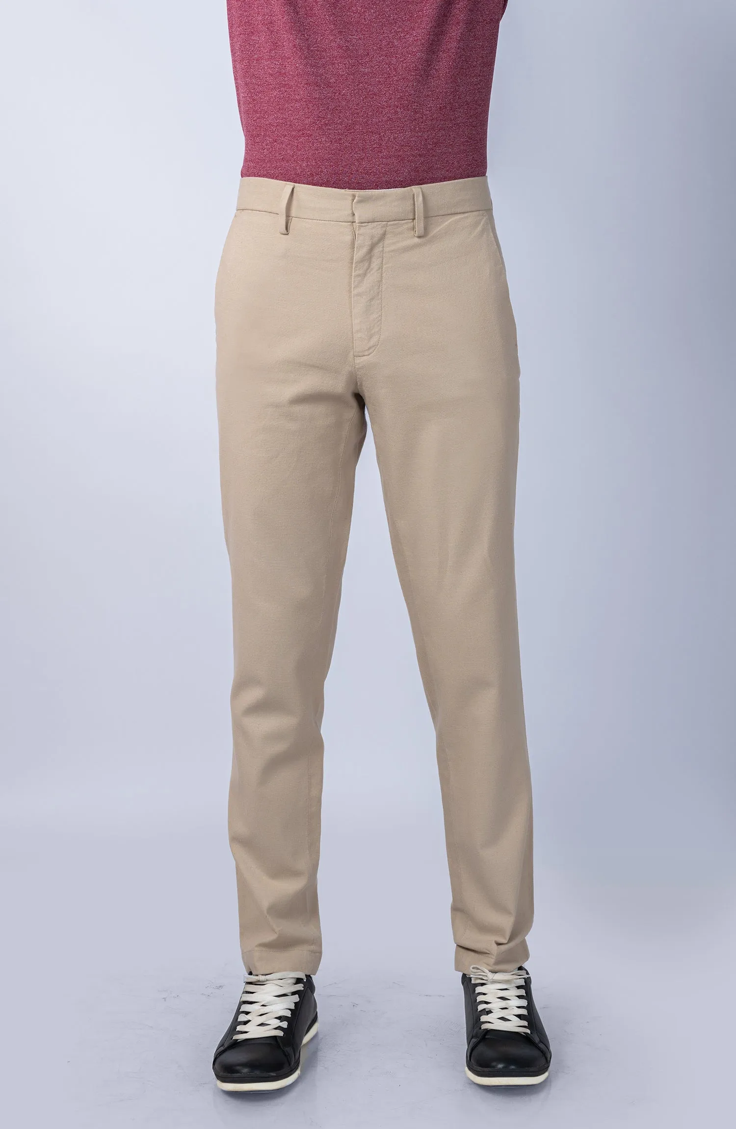 Linen Stretch Chino - Khaki