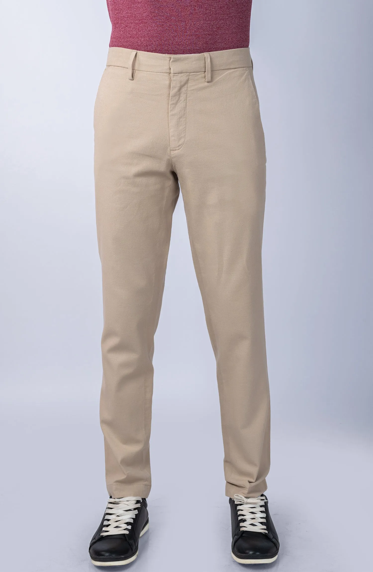 Linen Stretch Chino - Khaki