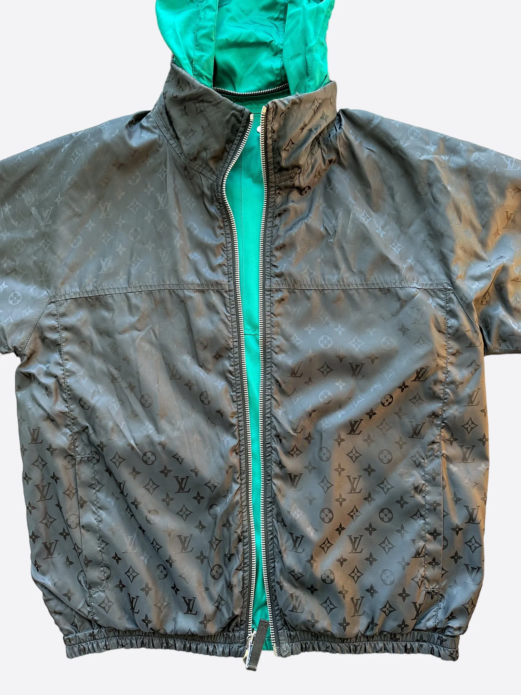 Louis Vuitton Black Monogram Reversible Windbreaker