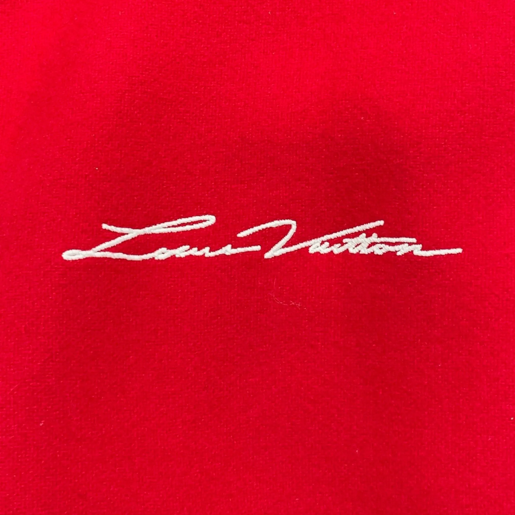 Louis Vuitton Mix Leather Varsity Blouson Jacket Bright Red