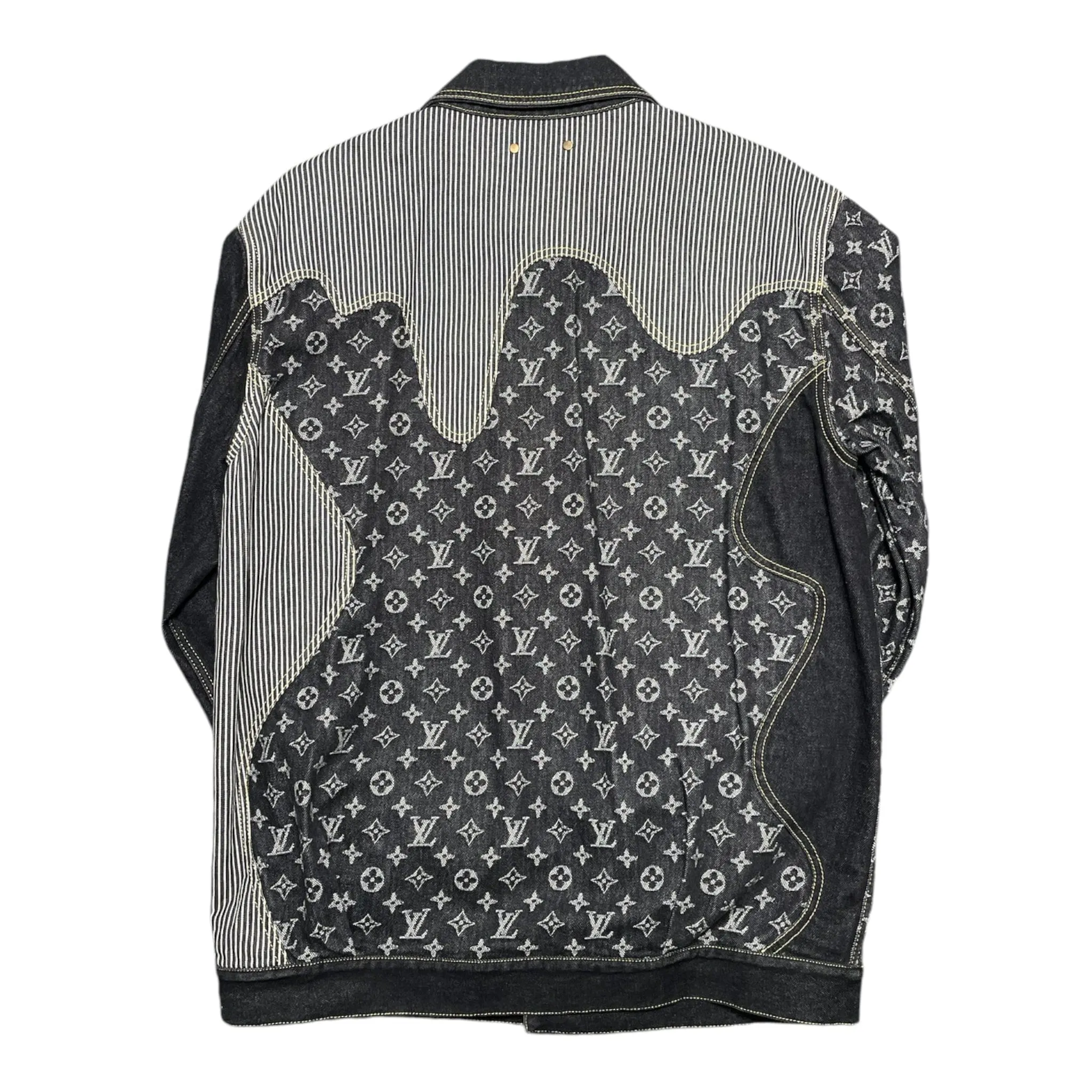 Louis Vuitton x Nigo Monogram Crazy Denim Workwear Jacket Black