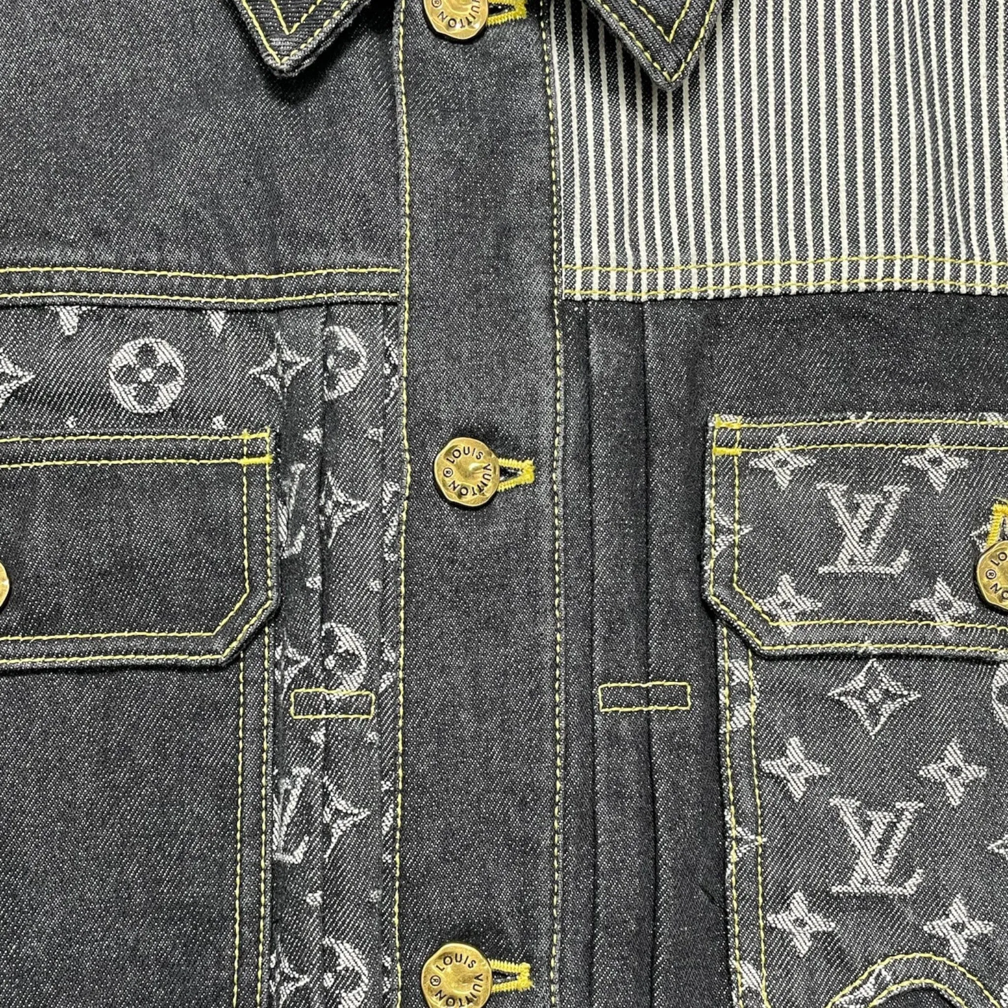Louis Vuitton x Nigo Monogram Crazy Denim Workwear Jacket Black