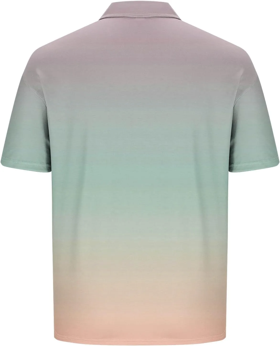 Mens Oversized Gradient Polo Shirt Big and Tall Casual Summer Golf Tennis Shirts Trendy Beach Travel Short Sleeve Top