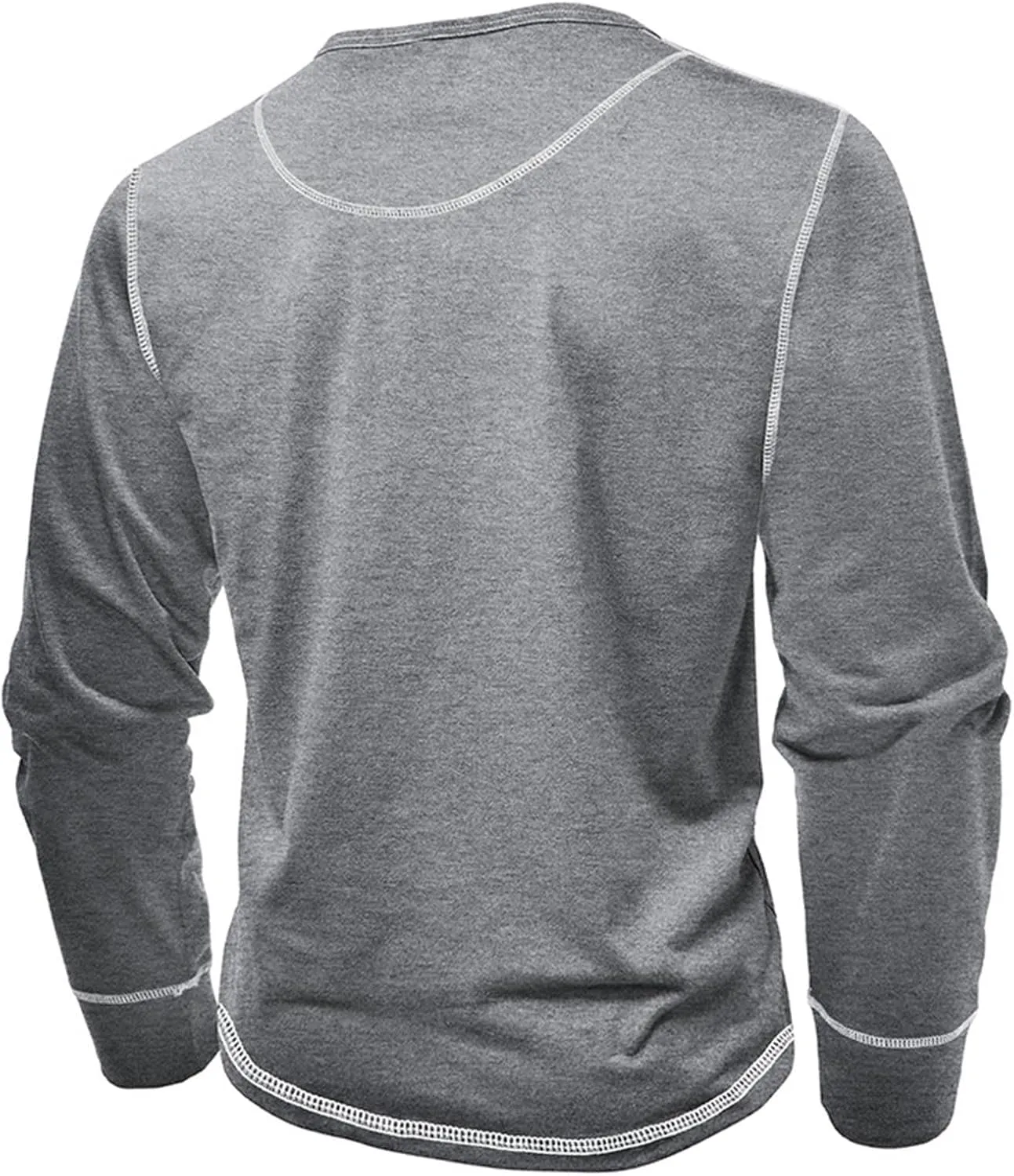 Mens Shirts Long Sleeve Henley Shirts Quarter Button Pullover Casual Stylish Shirts Thermal Tops Workout T Shirts