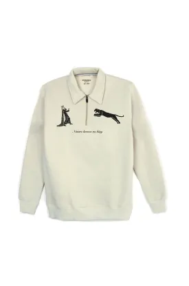 Natural selection half zipper sweatshirt