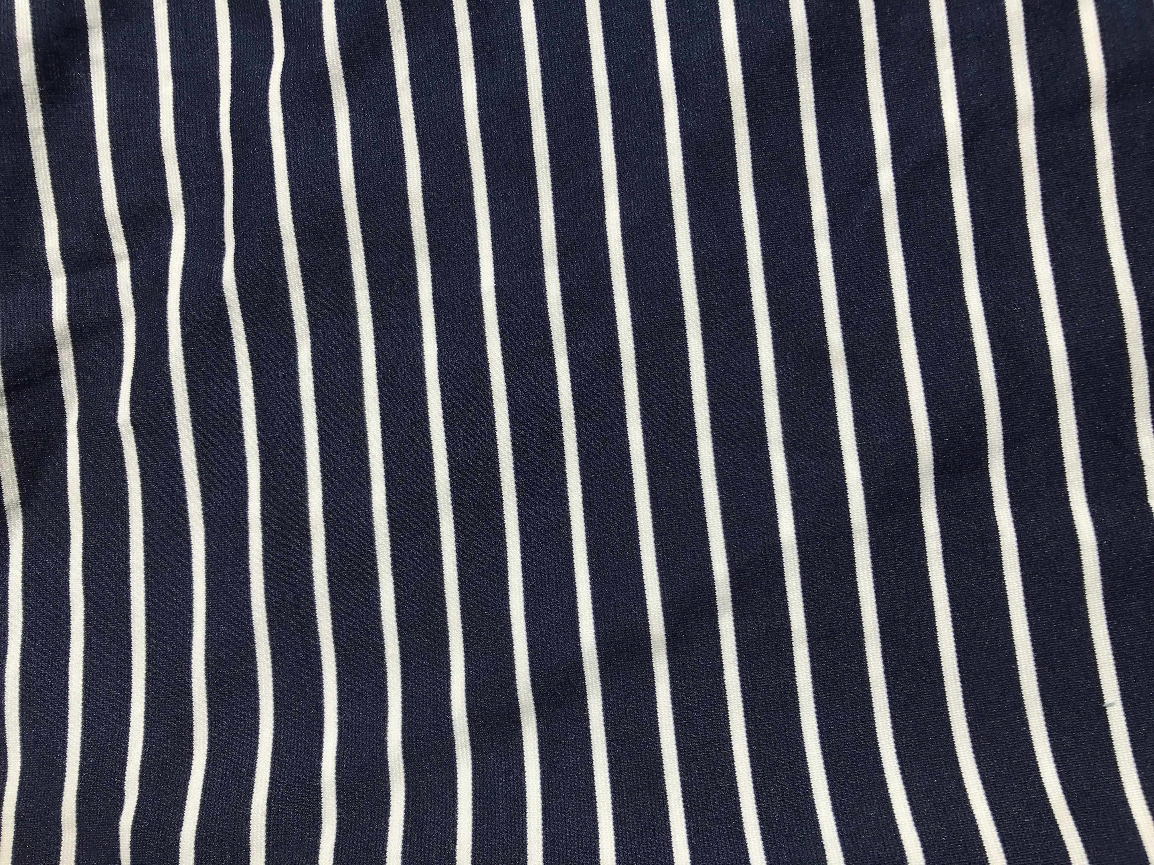 Nora Striped Pencil Skirt- Navy/White