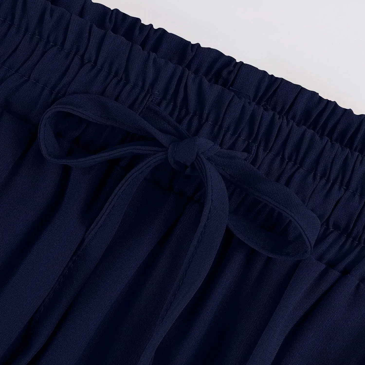 Pleated Maxi Skirts for Women Trendy Tiered Flowy Skirt Drawstring High Waisted Long Skirt A Line Ruffle Skirt