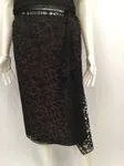 Rare! Chanel Vintage 98A Fall Logo Black Lace Tank top Blouse Camisole Skirt Set FR 38 US 4