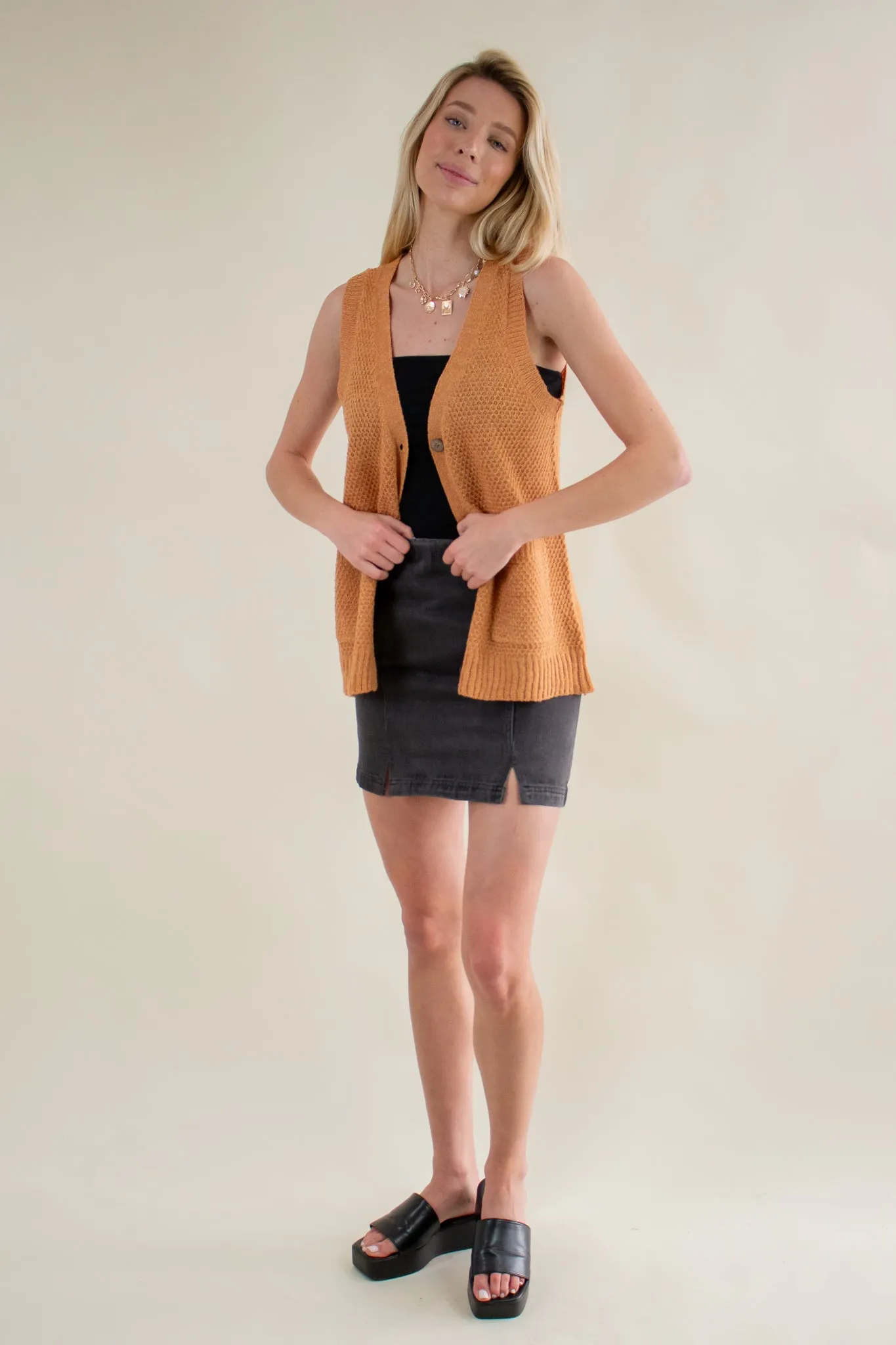 Sammy Denim Mini Skirt Black
