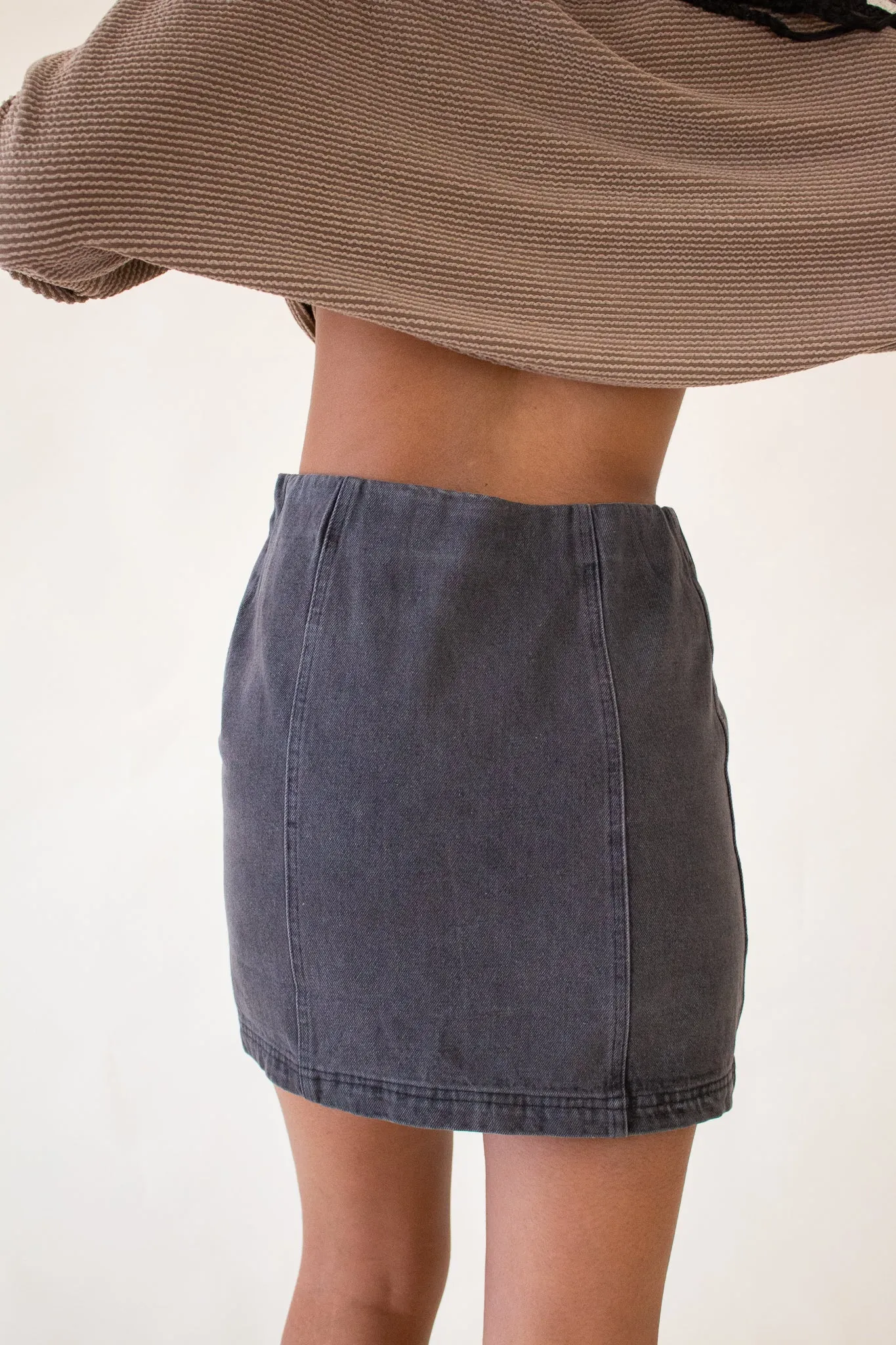 Sammy Denim Mini Skirt Black