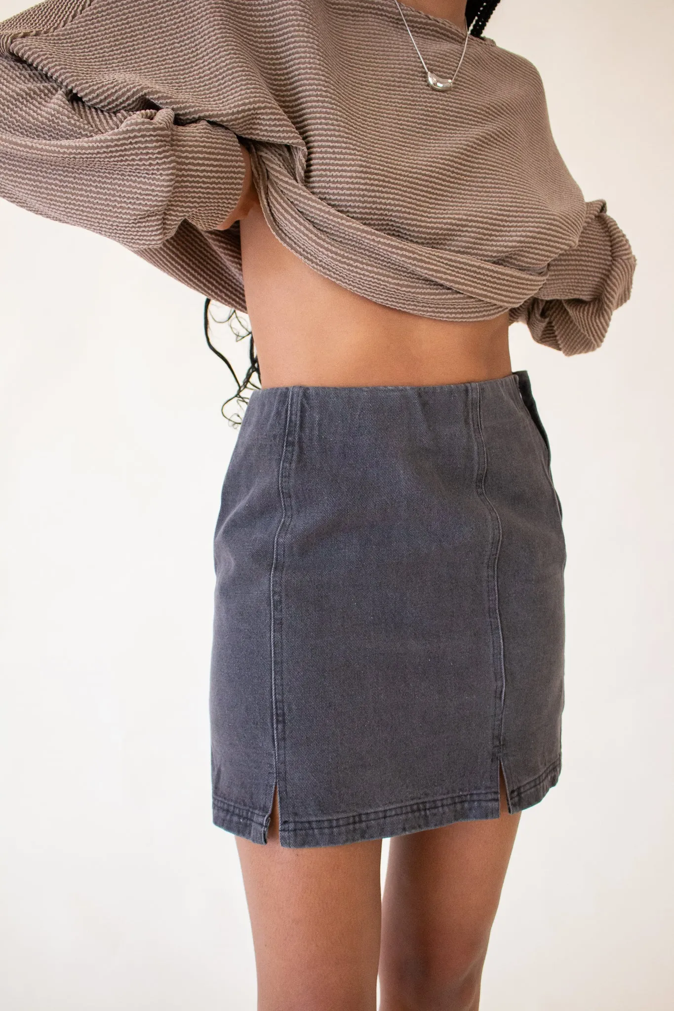 Sammy Denim Mini Skirt Black