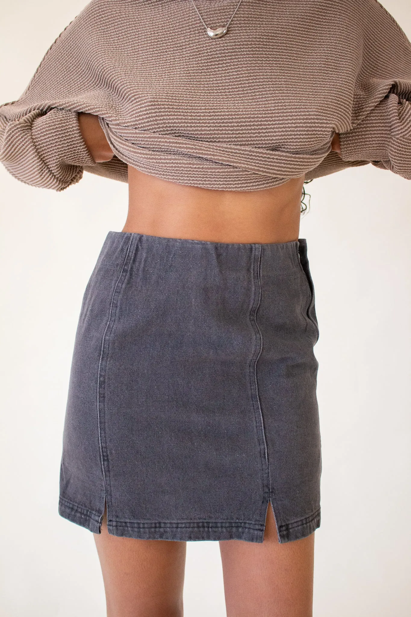 Sammy Denim Mini Skirt Black