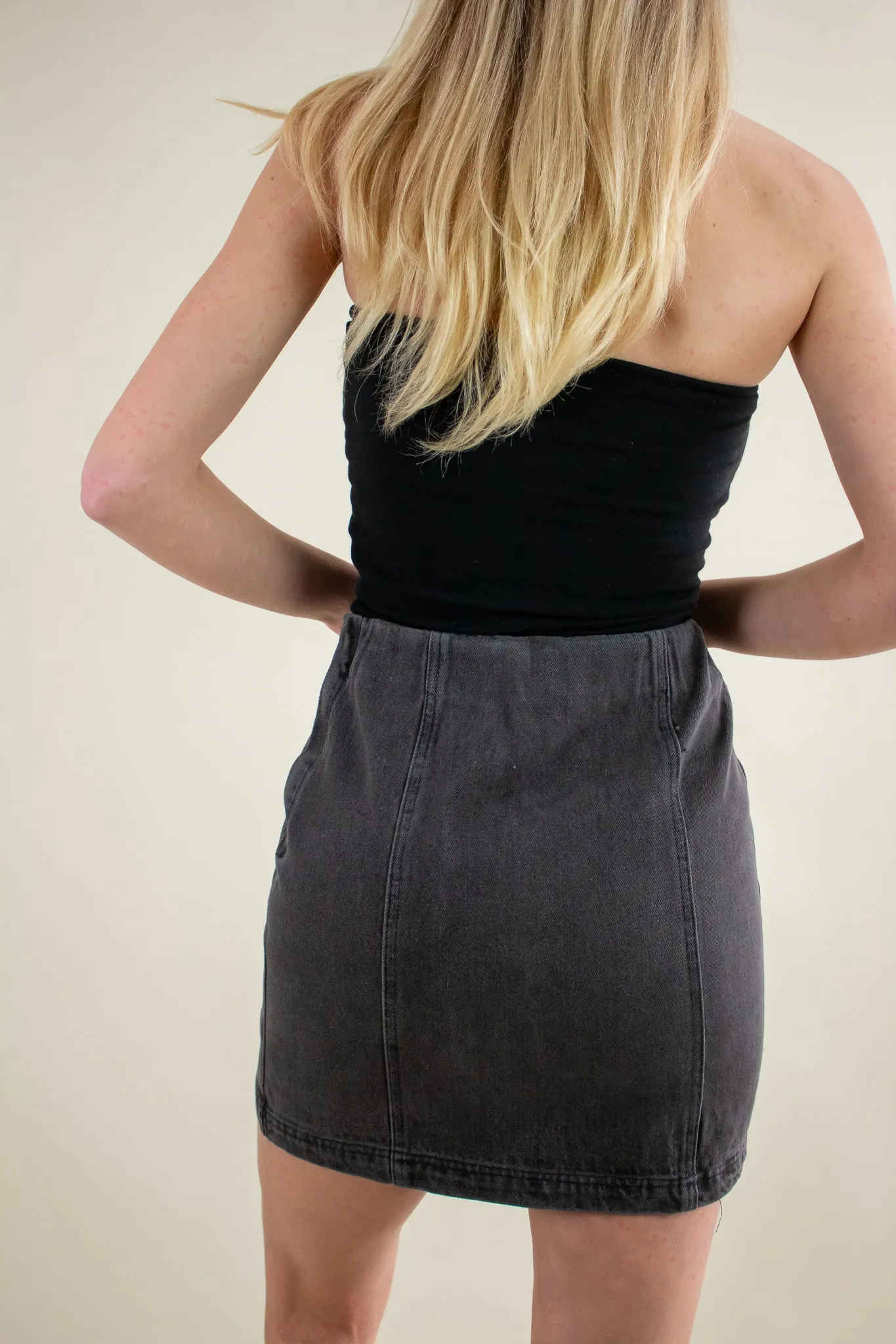 Sammy Denim Mini Skirt Black