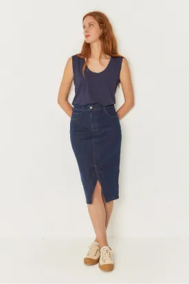 SKFK Aintzane Dark Denim Midi Skirt