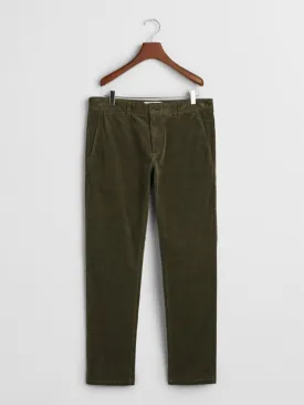 SLIM FIT CORDUROY CHINOS Grønn