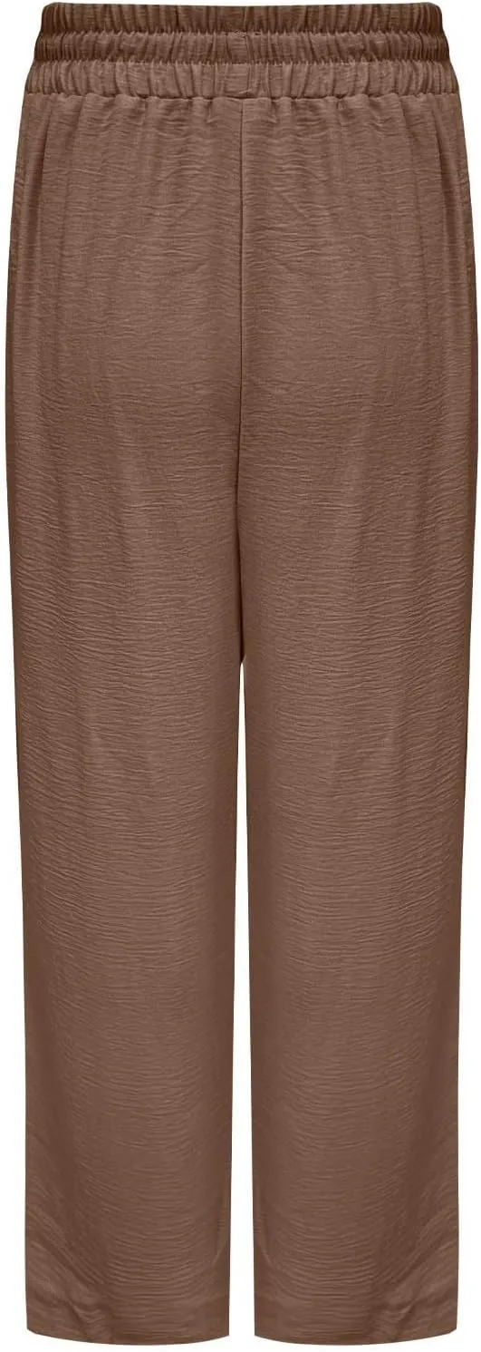Womens Drawstring Waist Pants Soft Cotton Linen Straight Leg Trousers with Pockets Casual Relaxed Fit for Travel 2025